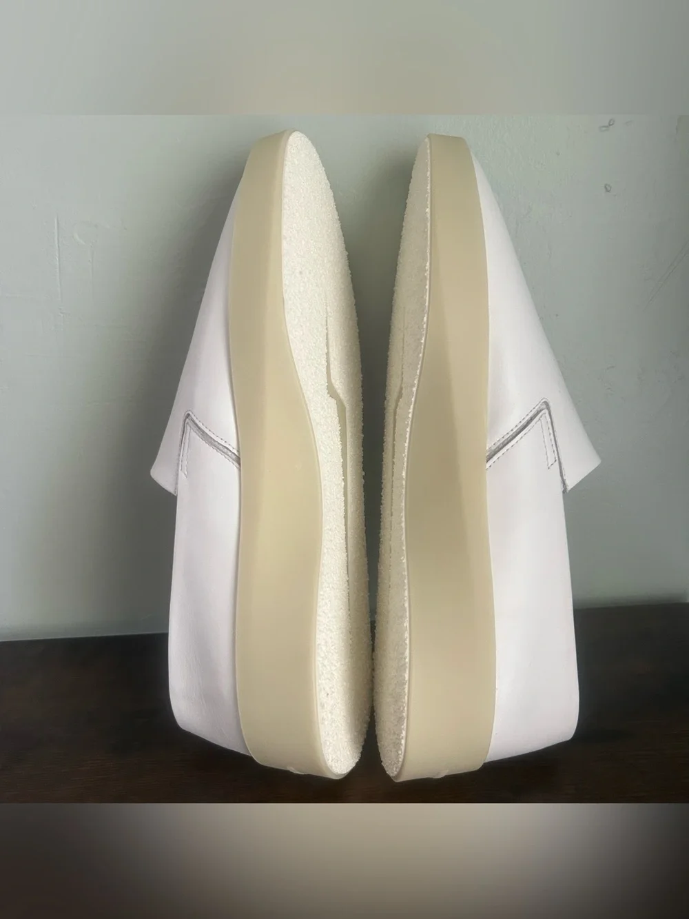 Wolf and Shepherd Cruise White Leather Slip On Shoes Sneakers Mens Size 12
